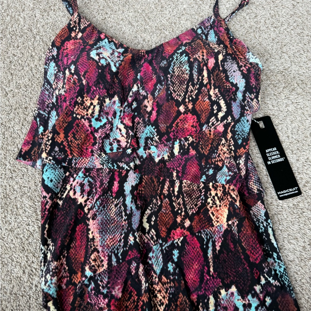 Magicsuit Snake Print Swim Top